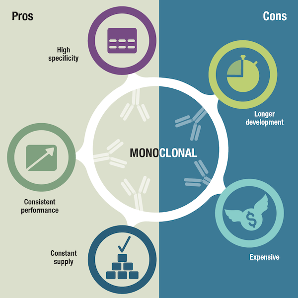 pros and cons of monoclonal antibodies
